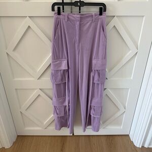 AKIRA Lavender Wide Leg Cargo Pants